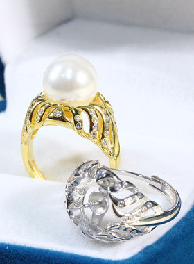 S925纯银优雅精工遮瑕款珍珠戒指