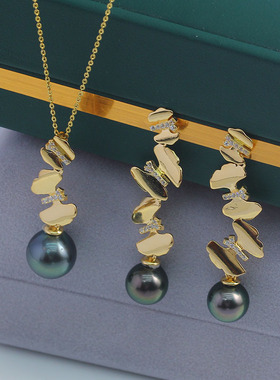 新款多片轻奢珍珠配件S925纯银