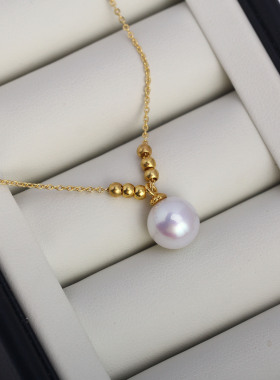 DIY珍珠配件小豆豆项链空托