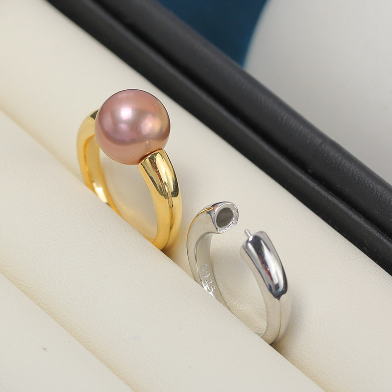 S925纯银简约几何素戒指开口