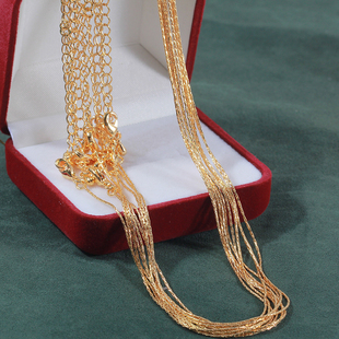 DIY珍珠配件 铜镀金O字锁骨链项链链子无吊坠女新款时尚简约饰品