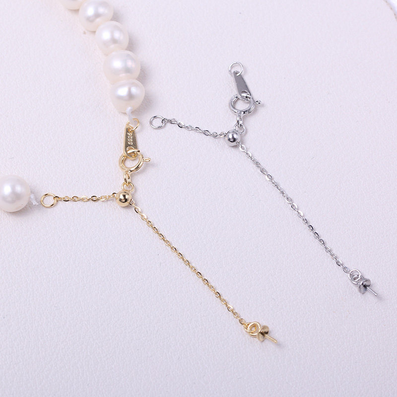 DIY配件 S925纯银K金同款O字链爱心尾链扣珍珠项链手链抽拉延长链,饰品/流行首饰/时尚饰品新,扣,淘宝优惠券,粉丝福利购,淘宝优惠卷