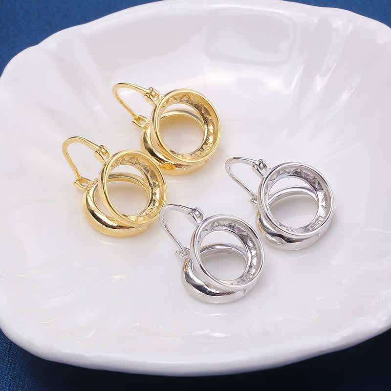 S925纯银简约马贝珍珠耳环耳饰