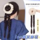 假发辫子女高马尾蕾丝花边发圈式 ins感双麻花辫仿真发假发马尾辫