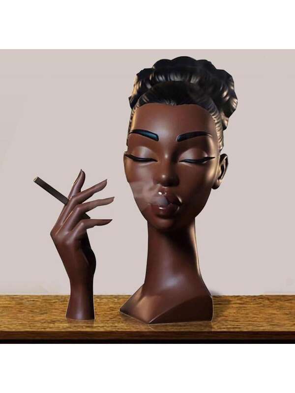 Smoking Lady Incense Burner Sculpture