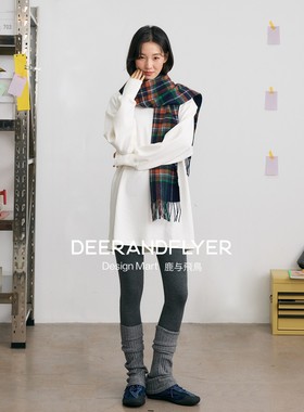 鹿与飞鸟“全能打底”莱赛尔高弹0感0压高腰加厚山羊绒打底裤7219