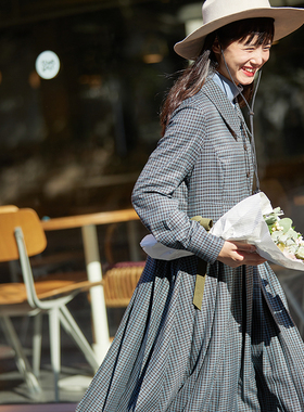 秋冬直降/【精致百褶连衣裙】春季日系复古不对称设计裙女3918阝