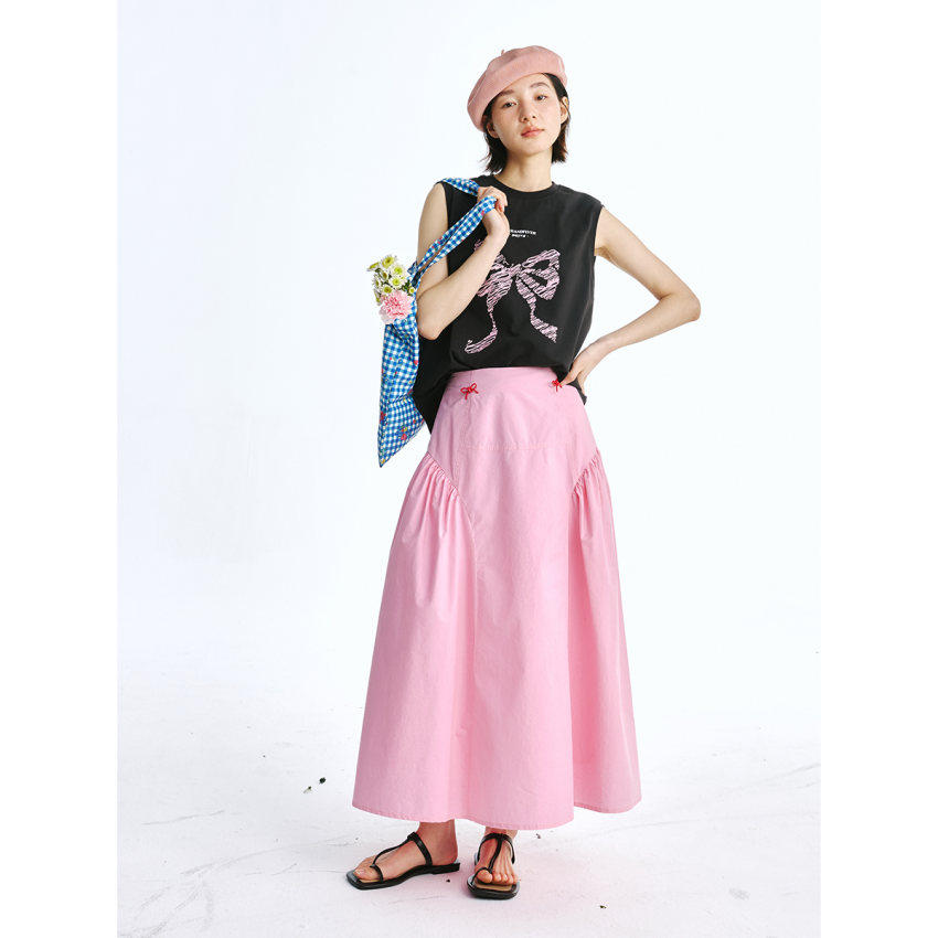 鹿与飞鸟[波子汽水]梦中的小粉裙|活力少女感蝴蝶结半裙5810,女装/女士精品,半身裙,淘宝优惠券,粉丝福利购,淘宝优惠卷