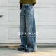 设计感复古宽松牛仔弯刀裤 率性 6909 四季 鹿与飞鸟＜SSS系列＞