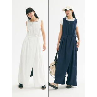 极简风双色慵懒设计感连体裙裤 淡人穿搭 5994 失色画境 鹿与飞鸟