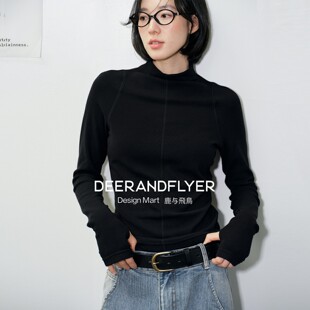 上衣7049 莫代尔混棉保暖磨毛显瘦内搭打底衫 鹿与飞鸟 绒暖肌底