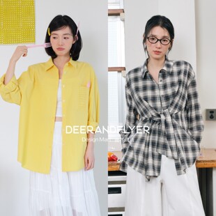 抽褶衬衫 鹿与飞鸟绑带多穿法四色经典 衬衫