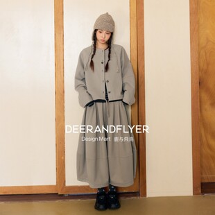 7306 懒人套装 7307 花苞裙裤 鹿与飞鸟「云朵奶芙」磨毛抽绳卫衣