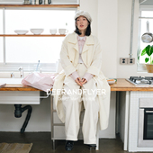 鹿与飞鸟「穿上即走」极简风抽绳调节休闲日系中长款 风衣外套7341