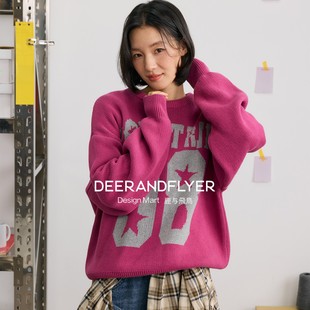 770g双色织法纯棉加厚圆领两色毛衣7254 trip08 鹿与飞鸟 solo