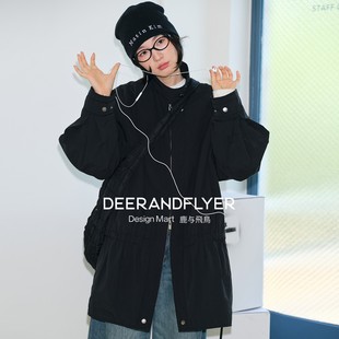 风立领抽绳棉服外套7076 102g内仿毛VTG工装 鹿与飞鸟 戈尔松露