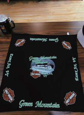 24708魔域机车美国哈雷复古摩托车大方巾围巾面巾