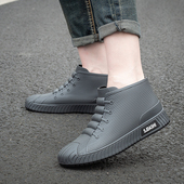 成人水鞋 短筒雨鞋 百搭防水雨靴钓鱼赶海洗车厨房工作胶鞋 时尚 男款