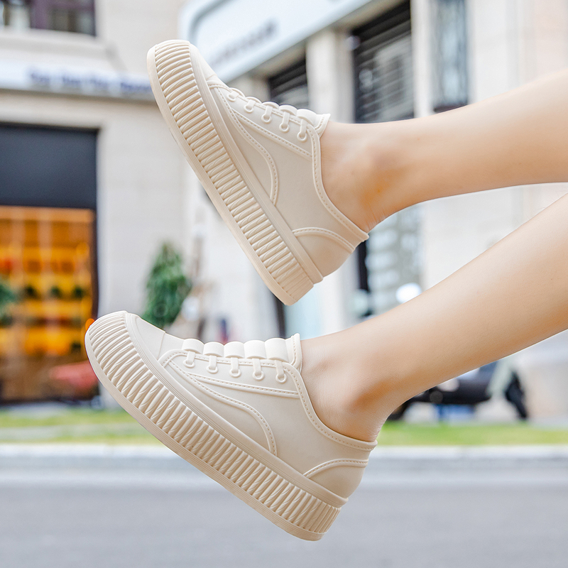 短筒雨靴女款日系可爱外穿加绒防水鞋厨房工作胶鞋软便防滑雨鞋女