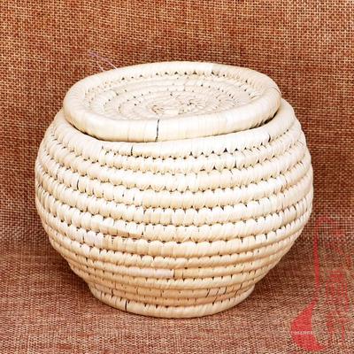 茶叶新品包装小蒲箩秧草手工编制沱茶龙珠收纳盒子普洱茶环保礼盒