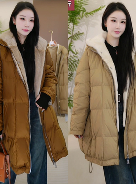 【M家同源丨水貂鹅绒服】新年战袍 秋冬高奢时尚洋气羽绒服M1269