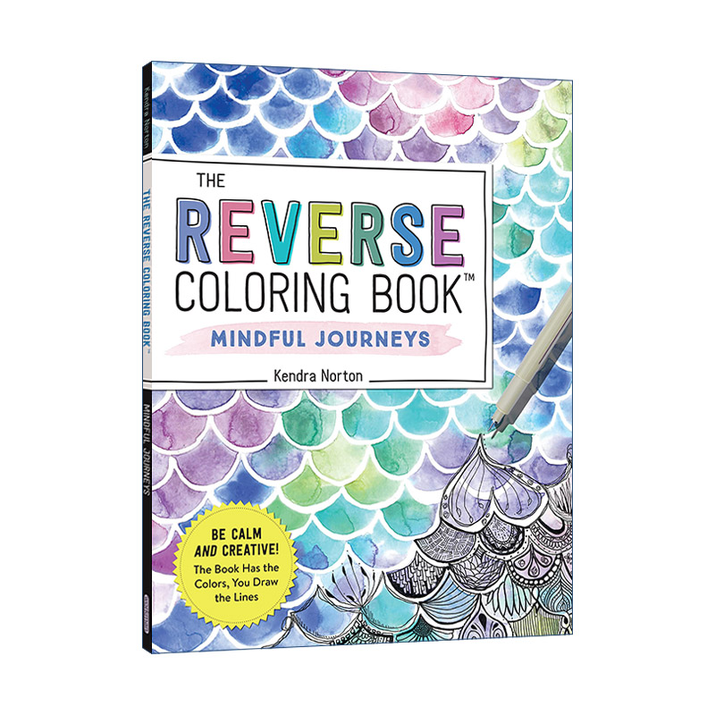英文原版 Reverse Coloring Book?  Mindful Journeys 反向填色 描边书 心灵之旅 英文版 进口英语原版书籍