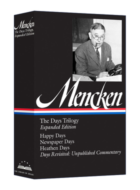 英文原版 H L.Mencken the Days Trilogy Expanded Edition 门肯 日子三部曲 扩充版 美国图书馆 精装 英文版 进口英语原版书籍