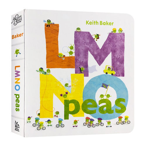 LMNO Peas 小豆子系列 英文原版儿童英语启蒙认知字母绘本纸板书 亲子共读趣味读物图画书 早教益智阅读书籍 英文版