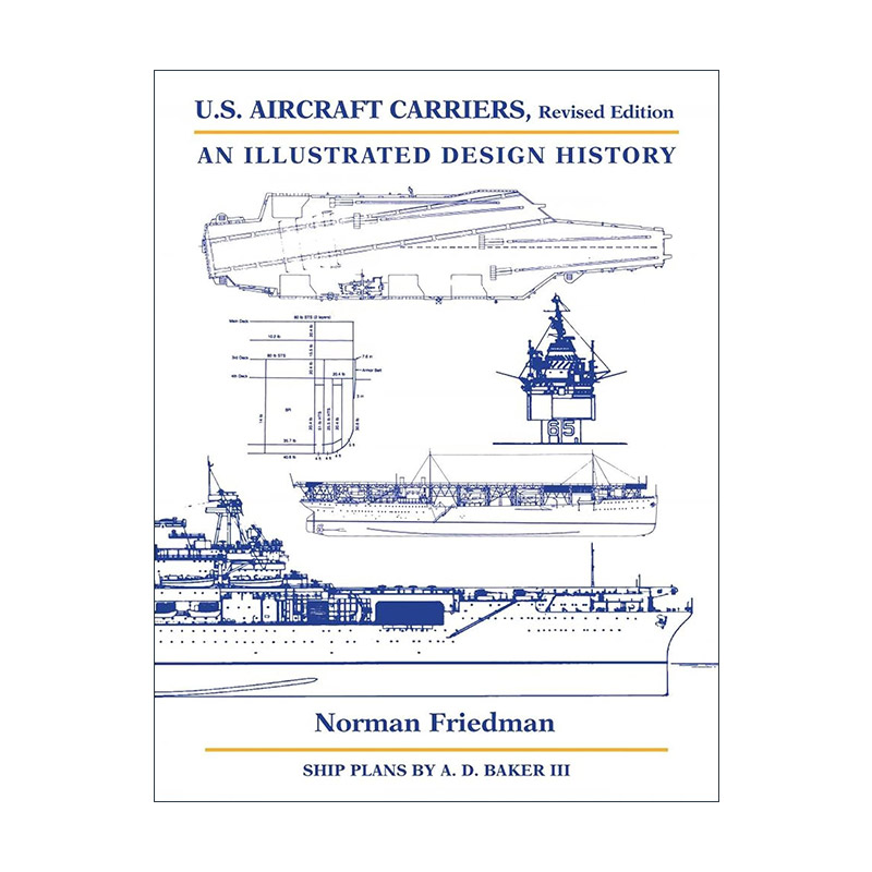 英文原版 U.S. Aircraft Carriers 美国航母插图设计历史 精装海军航母发展史 精装 英文版 进口英语原版书籍