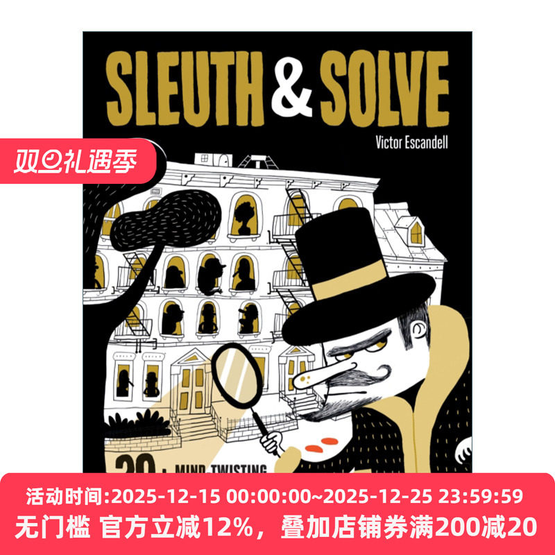 英文原版 Sleuth & Solve 20+ Mind-Twisting Mysteries 侦探解密 20个令人费解的迷题 互动推理游戏 精装 英文版 进口英语原版书