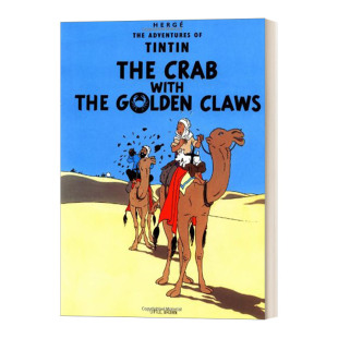 英文原版 进口英语书籍 The the Golden with 美版 Crab 儿童漫画 丁丁历险记 Claws 金钳螃蟹
