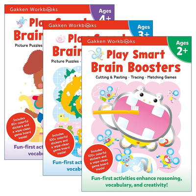 英文原版 Play Smart Brain Boosters 日本外研社 学前教育 3册 家庭教辅 英文版 进口英语原版书籍