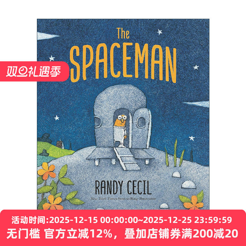 英文原版 The Spaceman 小小太空人 儿童科幻冒险绘本精装 小狗露西作者Randy Cecil 英文版 进口英语原版书籍