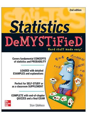 英文原版 Statistics Demystified 统计学 第2版 自学向导系列 英文版 进口英语原版书籍