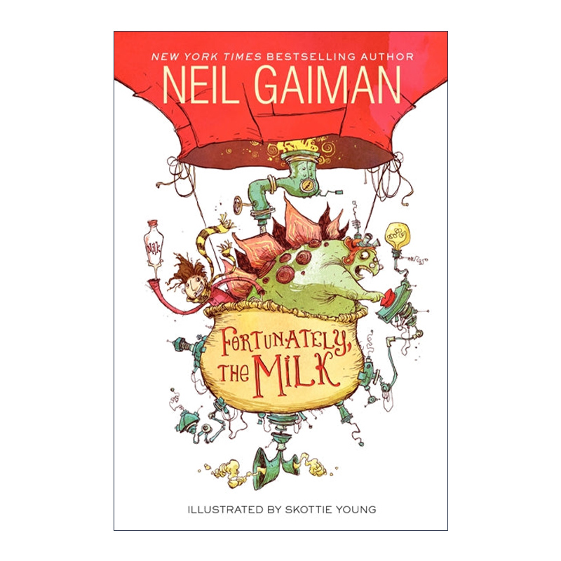 英文原版 Fortunately the Milk 幸好有牛奶 尼尔盖曼 吹牛爸爸的奇幻之旅 英文版 进口英语原版书籍