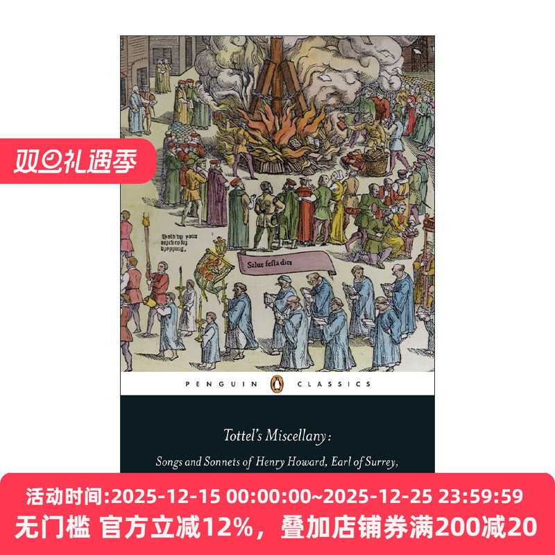 英文原版 Tottel's Miscellany Penguin Classics 托特尔杂集 企鹅经典 亨利·霍华德 诗歌 十四行诗 Amanda Holton 英文版