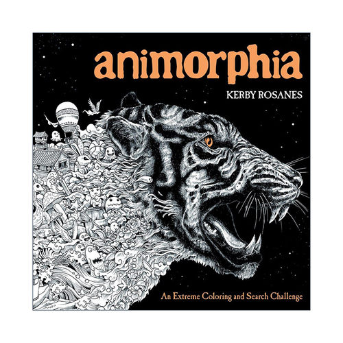 英文原版 Animorphia 幻兽之国 填色寻物 着色涂色书 绘本 漫画 艺术 Kerby Rosanes 英文版 进口英语原版书籍