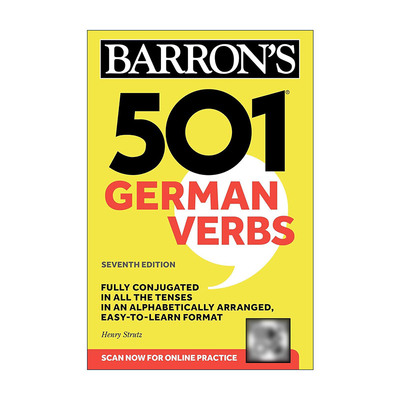 原版 501 German Verbs 501个德语动词 第7版 进口原版书籍