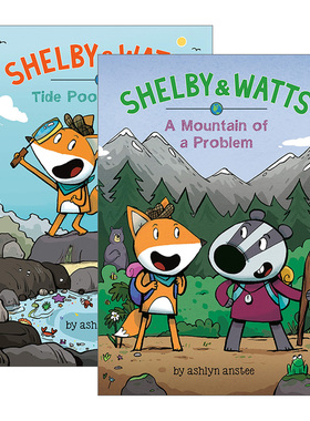 英文原版 Shelby and Watts 谢尔比和沃茨系列2册 儿童侦探悬疑全彩漫画小说 小学生英文课外读物 Ashlyn Anstee 英文版 进口书籍