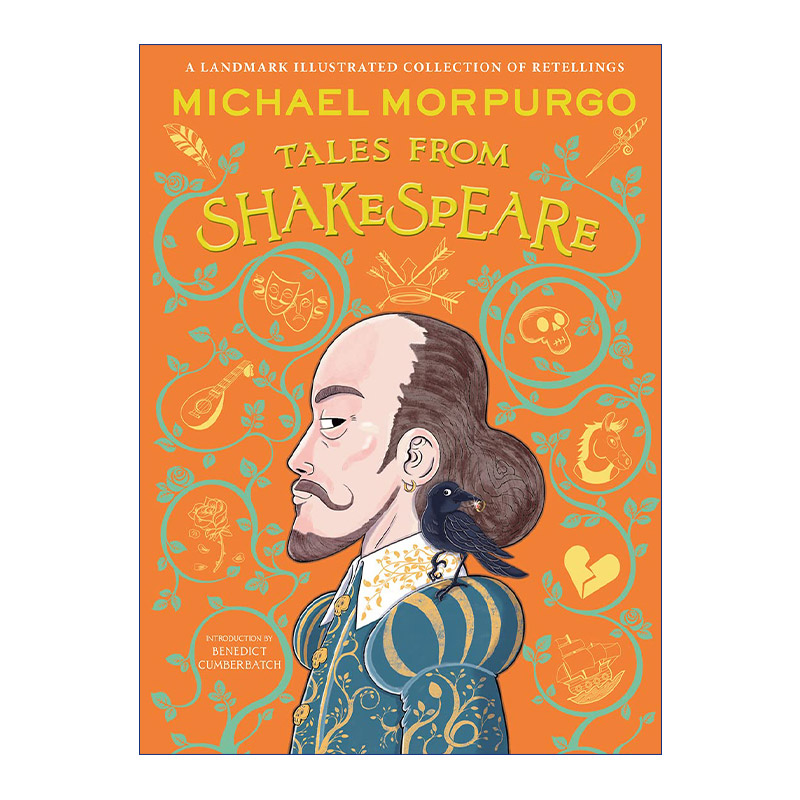 英文原版 Michael Morpurgo's Tales From Shakespeare麦克·莫波格重述莎士比亚故事精装彩色插画卷福本尼迪克特·康伯巴奇作序-封面