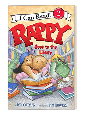 小恐龙去图书馆 Rappy Goes to the Library I Can Read 2 英文原版儿童分级阅读 进口英语书籍