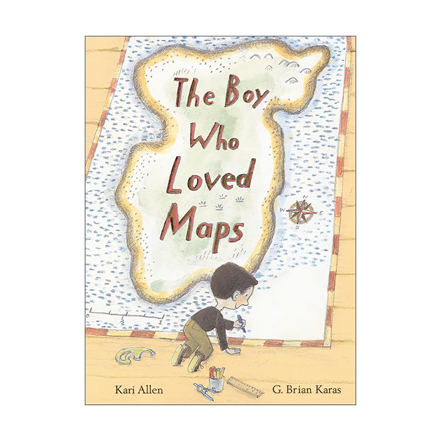 英文原版 The Boy Who Loved Maps 爱画地图的男孩 儿童精装绘本 布莱恩·卡拉斯插画 英文版 进口英语原版书籍