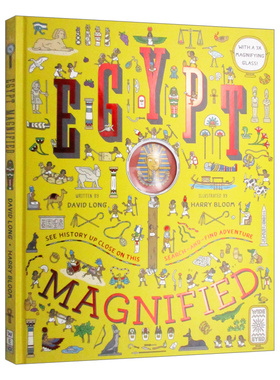 英文原版 Egypt Magnified 放大了的埃及 附上3倍放大镜 历史趣味知识启蒙 英文版 进口英语原版书籍