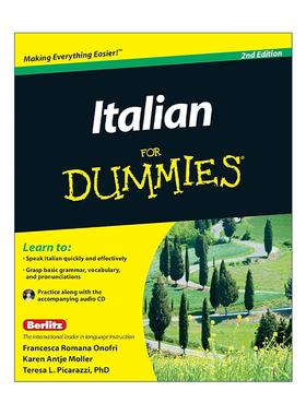 原版 Italian for Dummies 意大利语入门 含光盘 第2版 进口原版书籍