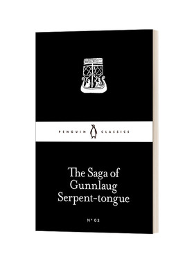 古拉格瓶耳草传奇 小黑书The Saga of Gunnlaug Serpent-tongue 英文原版文学读物 进口英语书籍