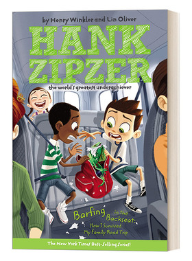 Hank Zipzer 12 Barfing in the Backseat 汉克历险记12 晕车 英文原版青少年幽默搞笑校园章节小说 Henry Winkler