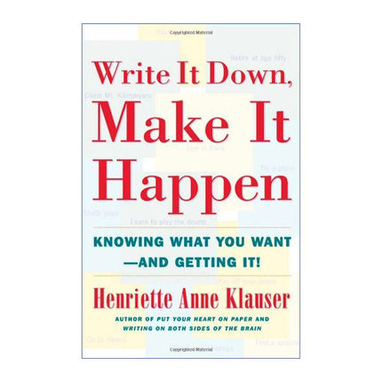 Write It Down Make It Happen 写下来 实现它