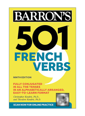 原版 501 French Verbs 巴朗501个法语动词 第9版 进口原版书籍