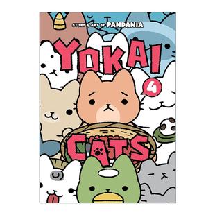 从前从前有只猫 书籍 Cats 进口英语原版 英文版 世界喵童话作者pandania 治愈搞笑漫画 妖怪猫咪4 Vol.4 Yokai 英文原版