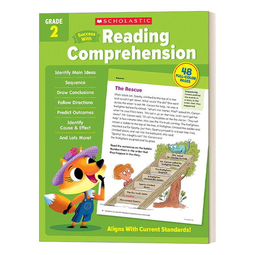 英文原版 Scholastic Success with Reading Comprehension Grade 2  学乐成功系列阅读理解练习册 二年级 英文版 进口英语原版书